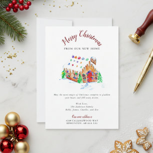 Merry Christmas from our New Home Moving Address A Announcement