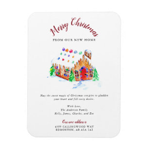 Merry Christmas from our New Home Moving Address Magnet
