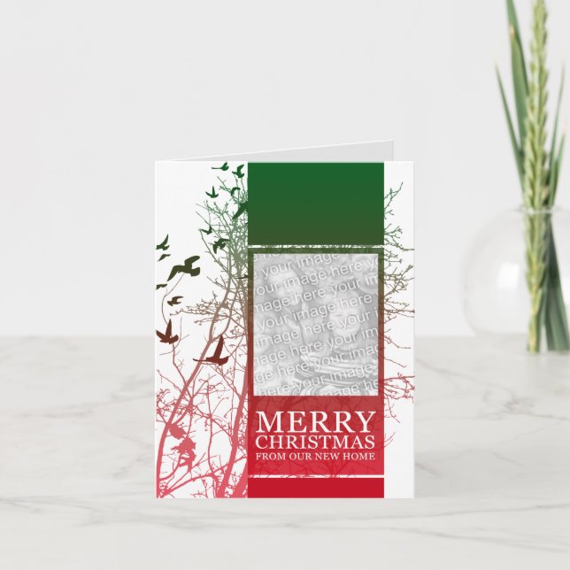 merry christmas from our new home (silhouscreen) holiday card (Front)