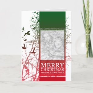 merry christmas from our new home (silhouscreen) holiday card