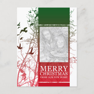 merry christmas from our new home (silhouscreen) holiday postcard