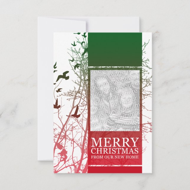 merry christmas from our new home (silhouscreen) invitation (Front)