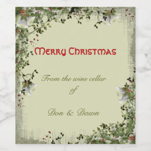Merry Christmas From Our Wine Cellar Wine Label
