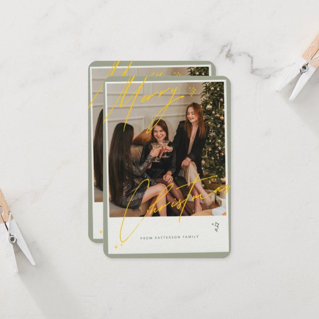 Merry Christmas from Patterson Family Card (Front/Back In Situ)