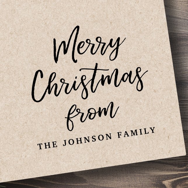 Merry Christmas from personalised name Rubber Stamp (Merry Christmas from personalized name Rubber Stamp)