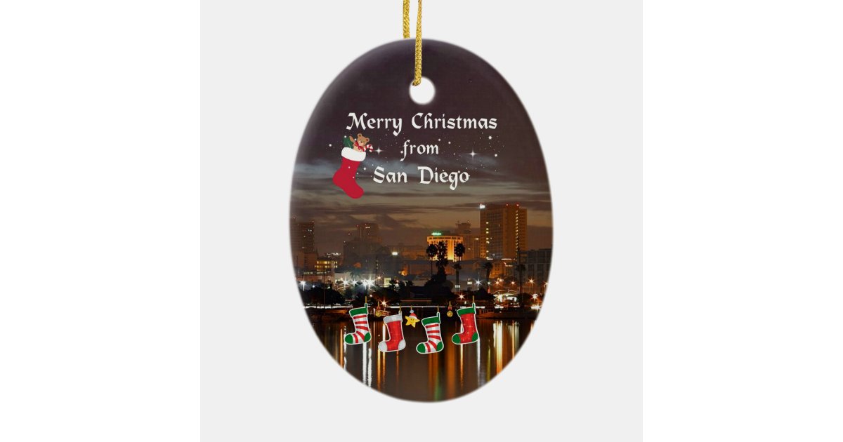 Merry Christmas from San Diego Christmas Ornament | Zazzle.co.uk