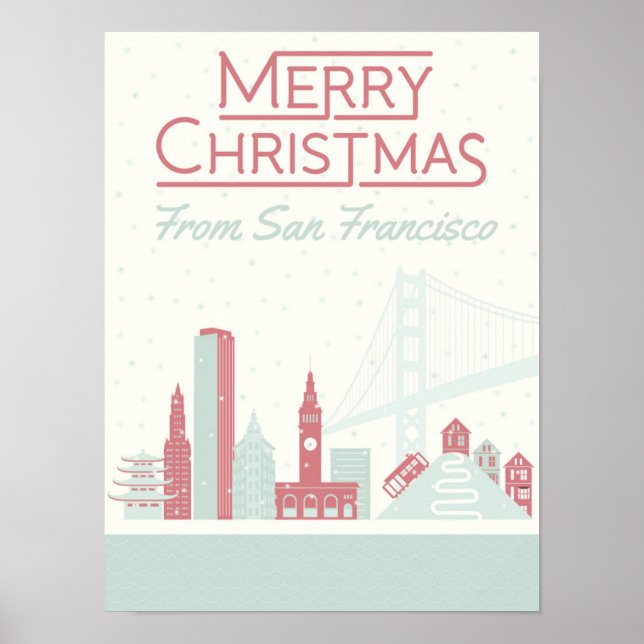Merry Christmas from San Francisco Poster (Front)