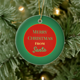 "Merry Christmas from Santa" Bribe Xmas Ornament