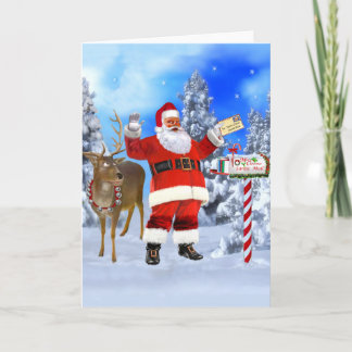 MERRY CHRISTMAS FROM SANTA CARD