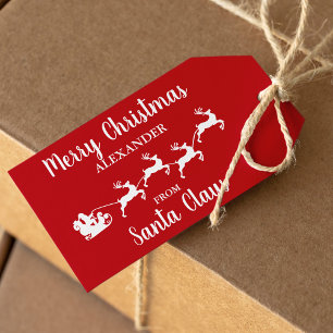 Merry Christmas From Santa Claus ADD NAME Gift Tags