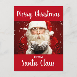 Merry Christmas From Santa Claus Holiday Postcard
