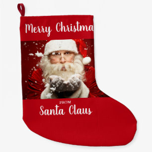 Merry Christmas From Santa Claus Large Christmas Stocking