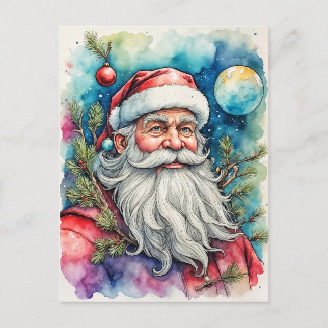 Merry Christmas From Santa Claus Postcard (Front)