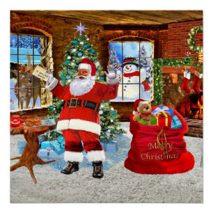 Merry Christmas from Santa Claus Poster