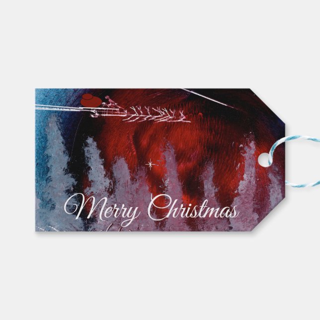 Merry Christmas from Santa Gift Tags (Front (Horizontal))