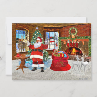 Merry Christmas from Santa Holiday Card