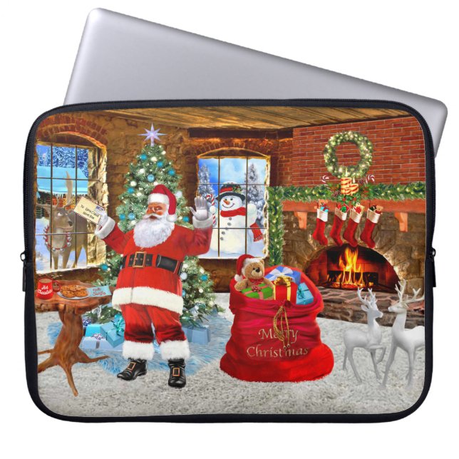 Merry Christmas from Santa Laptop Sleeve (Front)