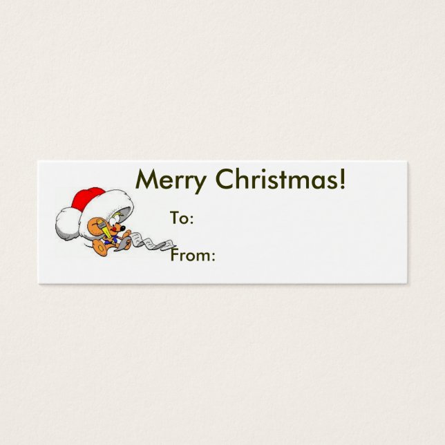 Merry Christmas From Santa Mouse Tag (Front)