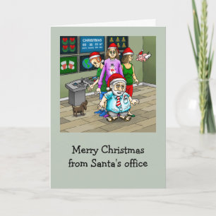 Merry Christmas from Santa's office Holiday Card