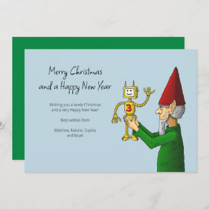 Merry Christmas from Santa's Toy Workshop Holiday Card