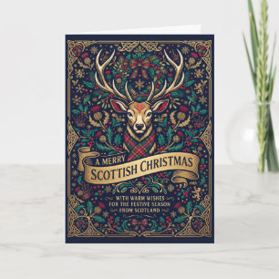 Merry Christmas From Scotland Stag Card