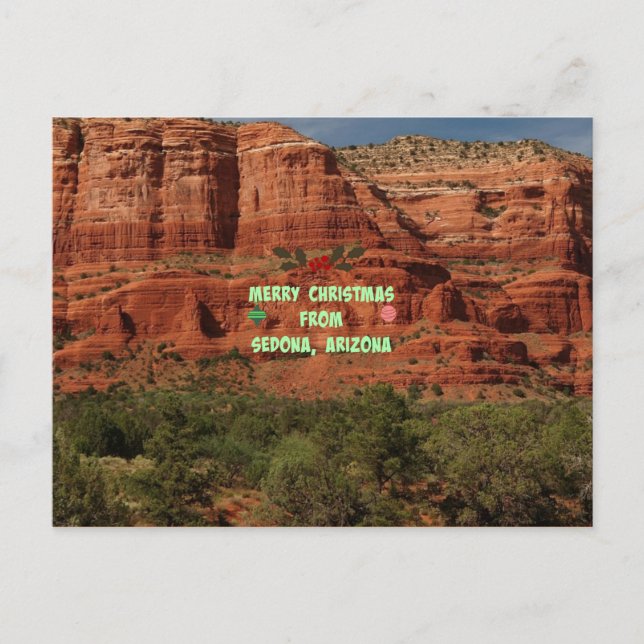 Merry Christmas from Sedona, Arizona Holiday Postcard (Front)