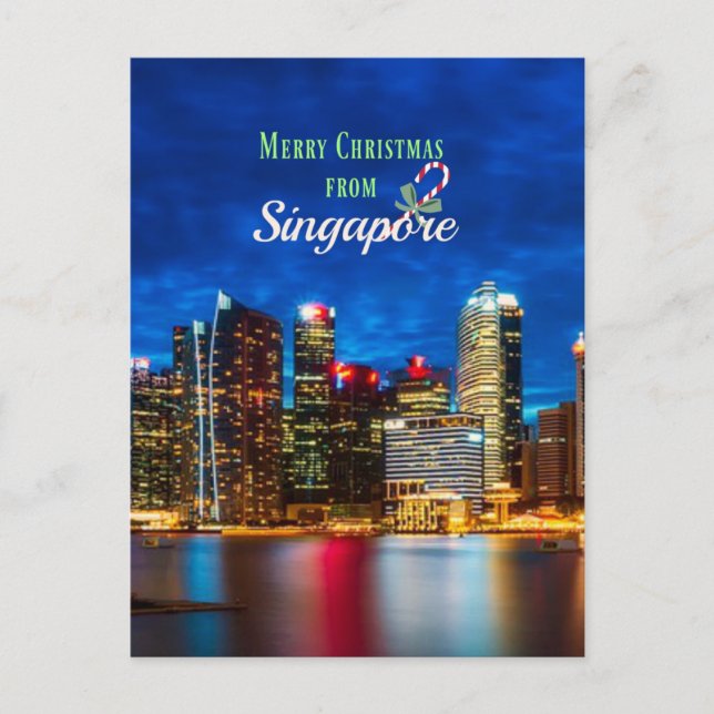 Merry Christmas from Singapore Postcard (Front)