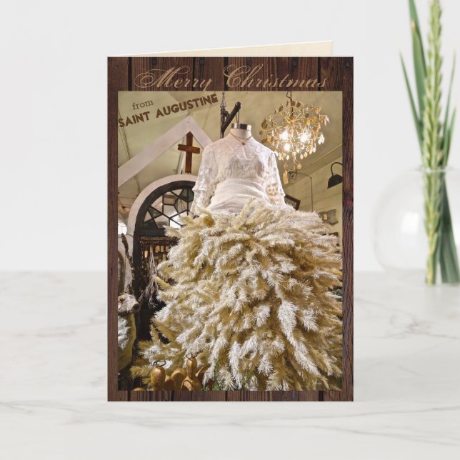 Merry Christmas from St (Saint) Augustine Florida  Holiday Card (Front)