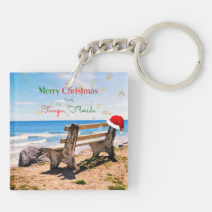 Merry Christmas from Tampa, Florida Key Ring