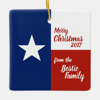 Merry Christmas from Texas Ceramic Tree Decoration