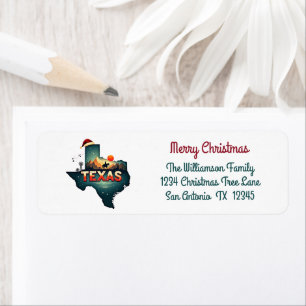 Merry Christmas from Texas Holiday Return Address 
