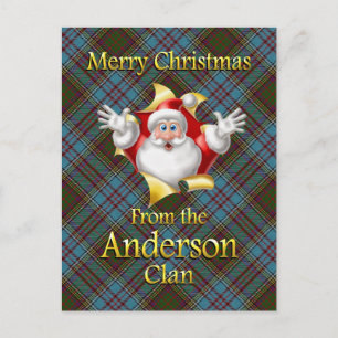 Merry Christmas From the Anderson Clan Holiday Postcard