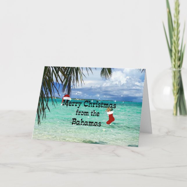 Merry Christmas from the Bahamas Card (Front)