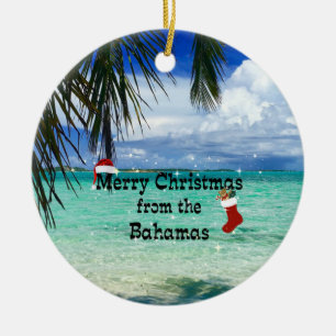 Merry Christmas from the Bahamas Ceramic Tree Decoration
