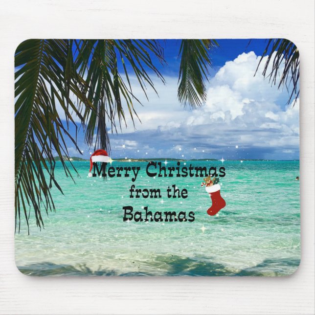 Merry Christmas from the Bahamas Mouse Mat (Front)