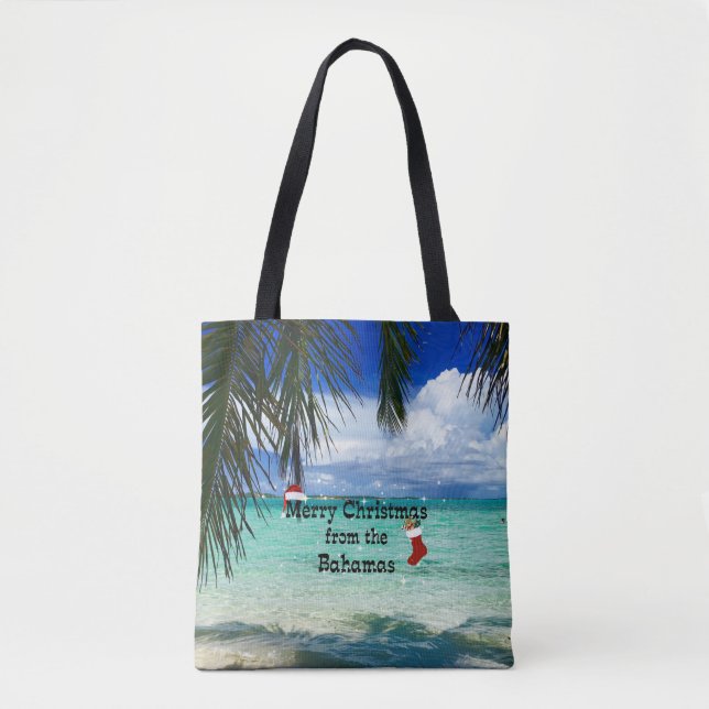Merry Christmas from the Bahamas Tote Bag (Front)