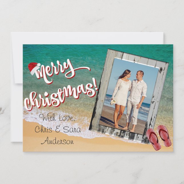 Merry Christmas From the Beach Christmas Card (Front)