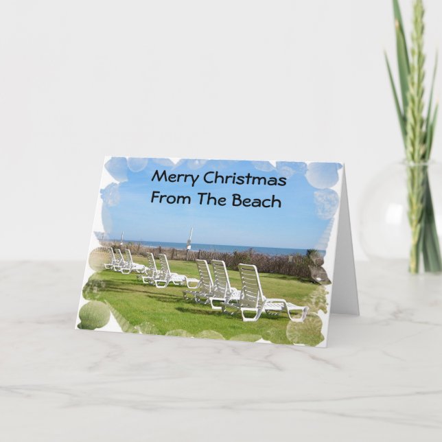 MERRY CHRISTMAS FROM THE BEACH HOLIDAY CARD (Front)
