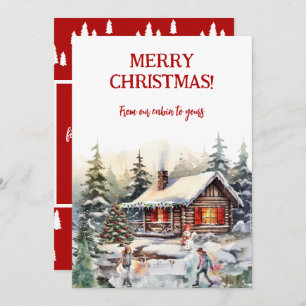 Merry Christmas from the Cabin Flat Holiday Card