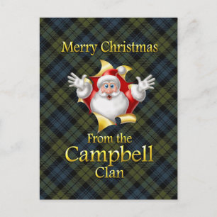 Merry Christmas From the Campbell Clan Holiday Postcard