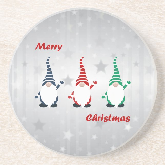 Merry Christmas from the Christmas Gnomes Coaster (Front)
