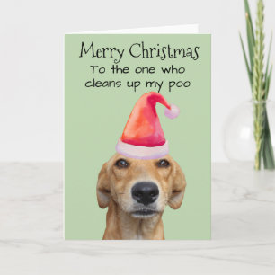 Merry Christmas From The Dog Funny Humour Card