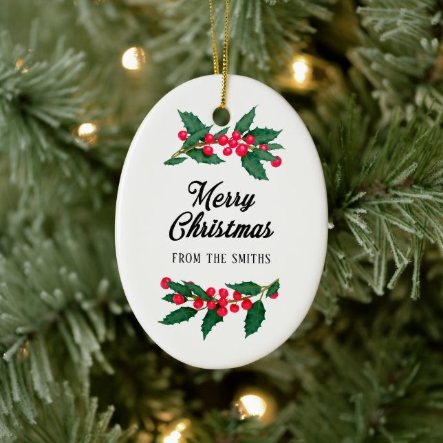 Merry Christmas From The Family Ceramic Tree Decoration (Tree)