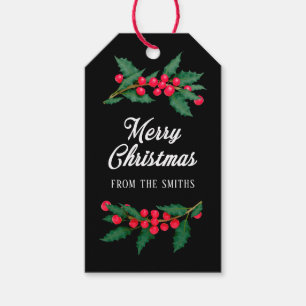 Merry Christmas From The Family Elegant Gift Tags