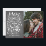 Merry Christmas From The Future Mr. and Mrs. Photo Holiday Card<br><div class="desc">Featuring our original calligraphy lettering.</div>