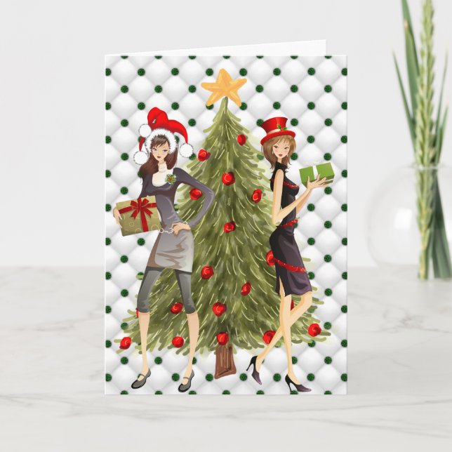 Merry Christmas from the Girls Holiday Card (Front)