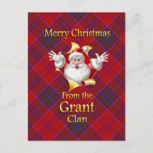 Merry Christmas From the Grant Clan Holiday Postcard