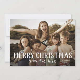 Merry Christmas from the lake location photo Card