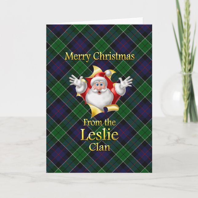 Merry Christmas From the Leslie Clan Holiday Card (Front)