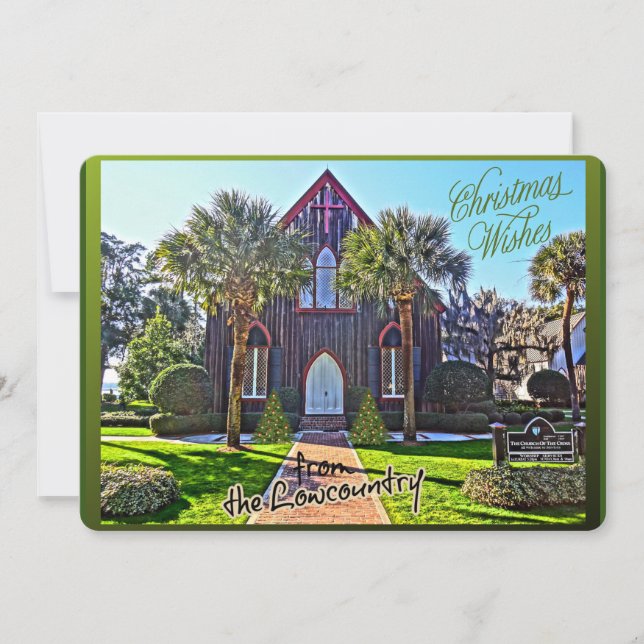 Merry Christmas from The Lowcountry Bluffton SC  Holiday Card (Front)